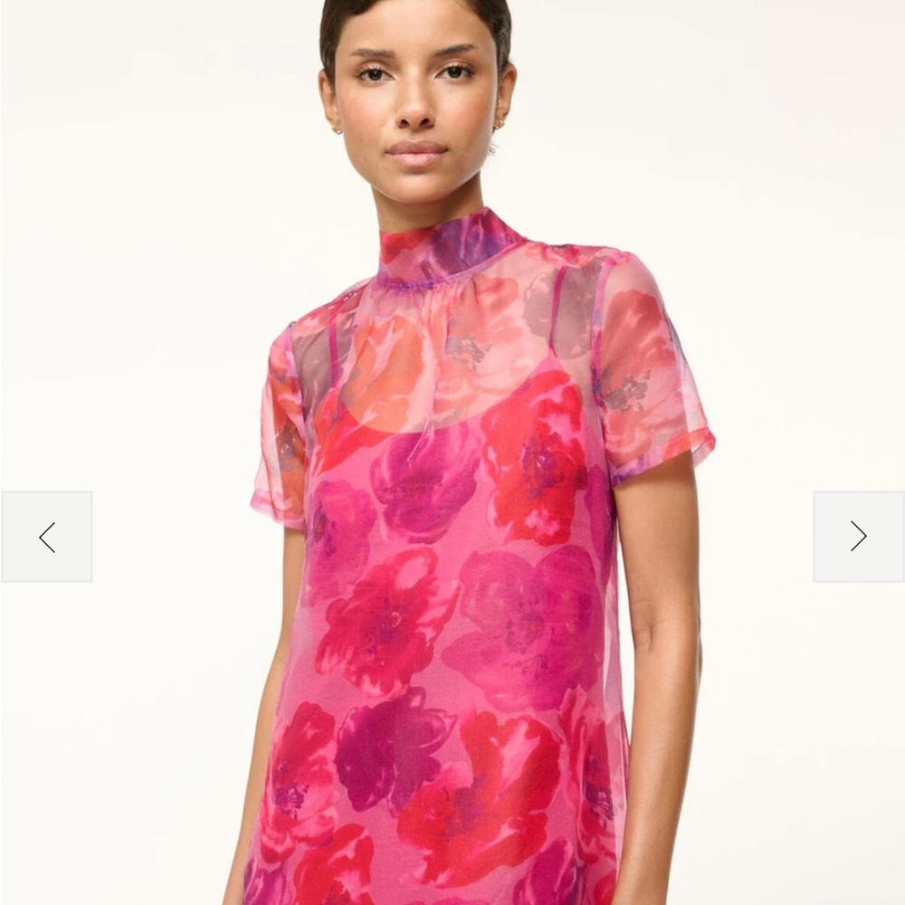 STAUD Fuchsia Pink Floral Maxi Dress - Picture 3 of 6
